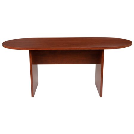 Flash Furniture Oval 35" X 72" X 29.5", Laminate Top, Red GC-TL1035-CHR-GG